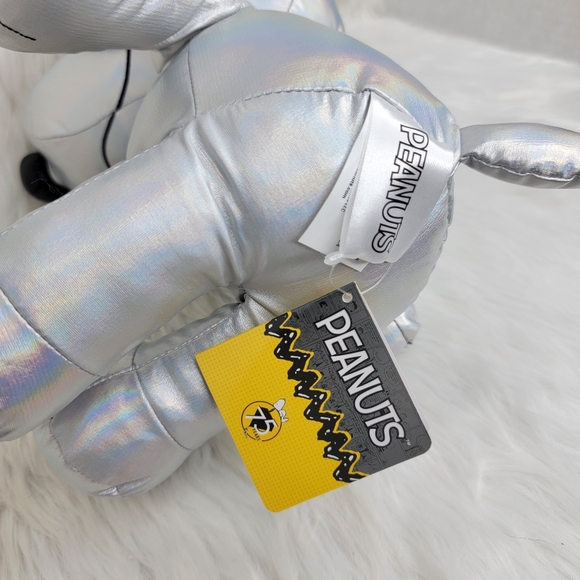 Peanuts 75th Anniversary Snoopy & Woodstock Metallic Design Plush. - Picture 6 of 6